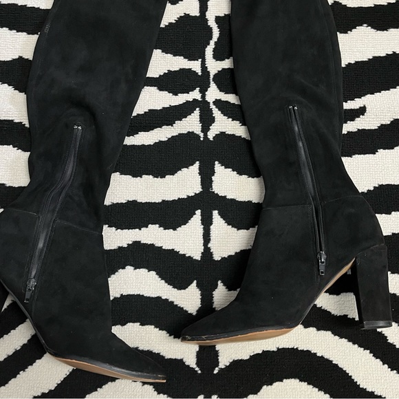 Dolce Vita Katy Black MicroSuede Over The Knee OTB Boots Size 10 - Picture 7 of 12